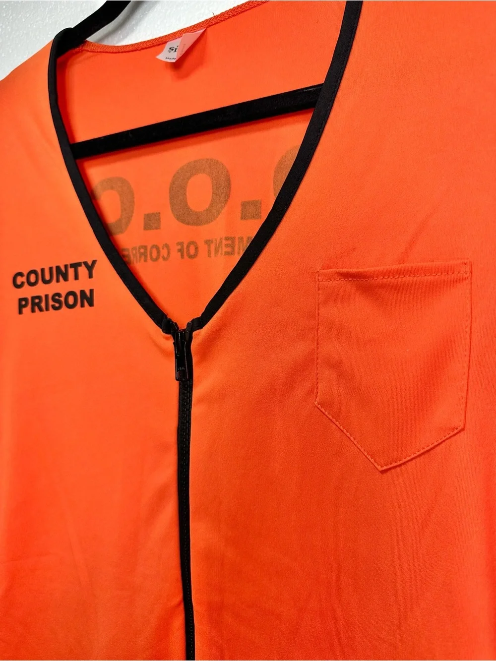 Spirit Halloween Locked Up County Prison Zip Dress L - Picture 5 of 9